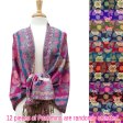 (image for) Metallic Rose Flower Pashmina 1 DZ, Asst. Color