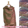 (image for) Paisley Floral Metallic Pashmina 1 DZ, Asst. Color