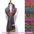 (image for) Metallic Paisley Geometric Pashmina 1 DZ, Asst. Color