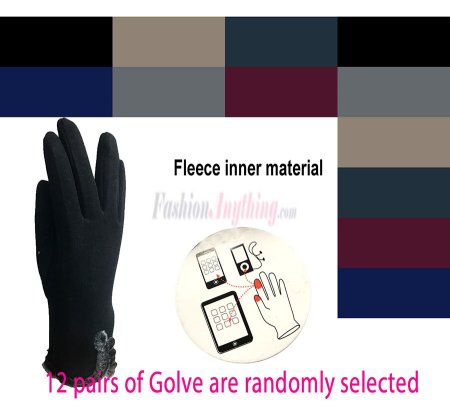 (image for) Women Touch Screen Winter Gloves Asst. 12 Pairs - G12