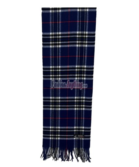 (image for) Woven Cashmere Feel Classic Scarf Navy