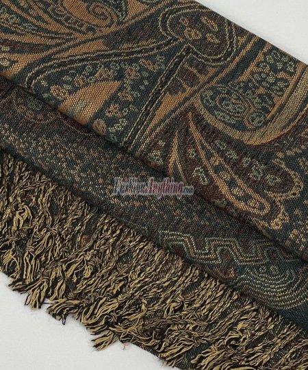 (image for) Paisley Patterned Pashmina Light Teal