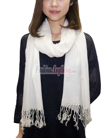 (image for) Ombre Solid Print Scarf Ivory