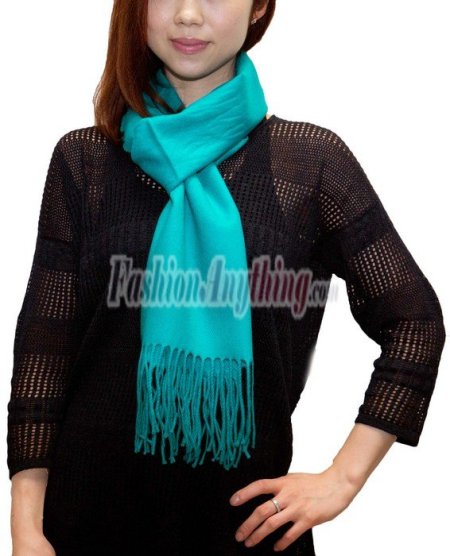 (image for) Winter Cashmere Feel Scarf Teal Green