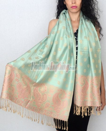 (image for) Dots Paisley Pashmina Honeydew/Beige