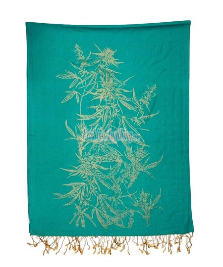 (image for) Jacquard Paisley Pashmina 2-Ply Turquoise