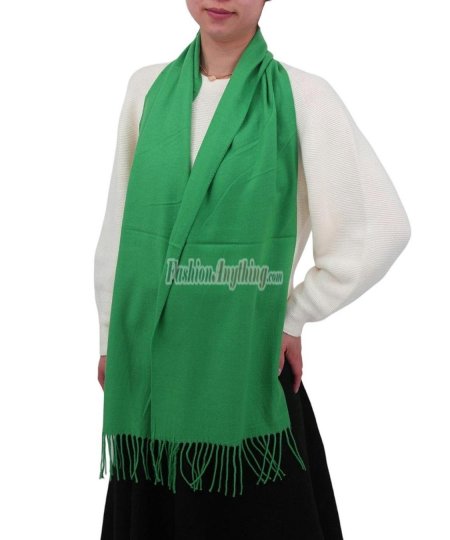 (image for) Solid Cashmere Feel Scarf Green