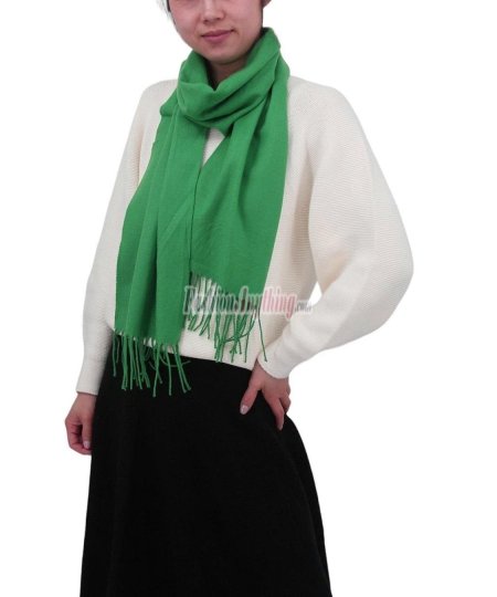 (image for) Solid Cashmere Feel Scarf Green