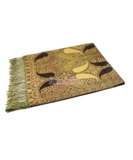 (image for) Two Tone Paisley Scarf Coffee