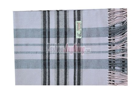 (image for) Woven Cashmere Feel Plaid Scarf Z52 L. Pink/Grey