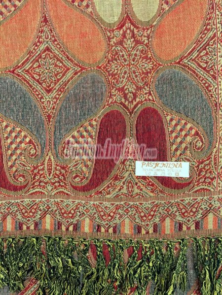 (image for) Colored Paisley Scarf Red