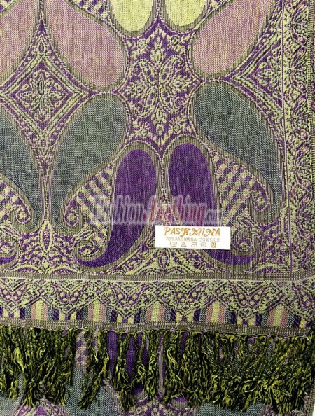 (image for) Colored Paisley Scarf Purple