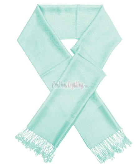 (image for) Paisley Jacquard Pashmina Light Turquoise