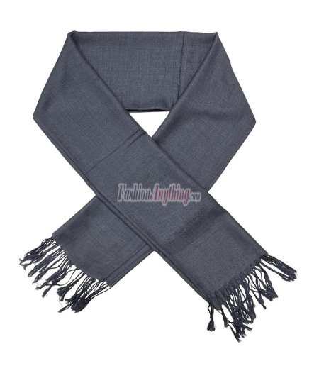 (image for) Paisley Jacquard Pashmina Dark Steel