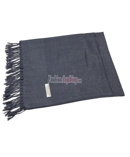 (image for) Paisley Jacquard Pashmina Dark Steel