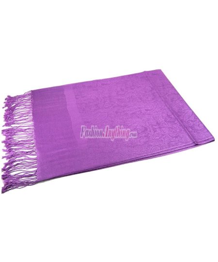 (image for) Paisley Jacquard Pashmina Dark Magenta