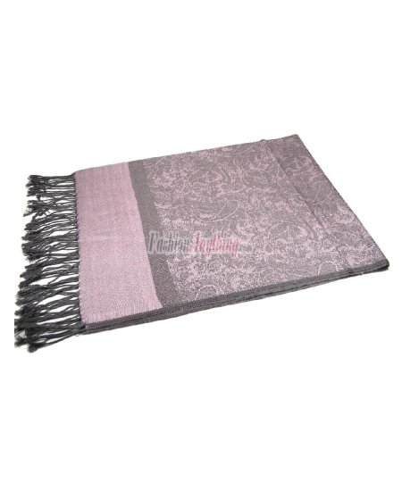 (image for) Paisley Jacquard Pashmina Misty Rose