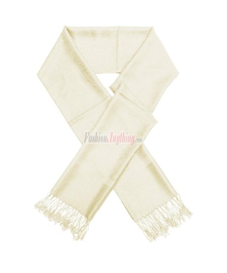 (image for) Paisley Jacquard Pashmina Cream