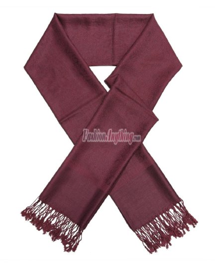 (image for) Paisley Jacquard Pashmina Dark Burgundy