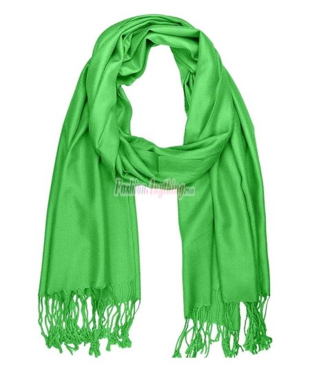 (image for) Silky Soft Solid Pashmina Scarf Emerald Green