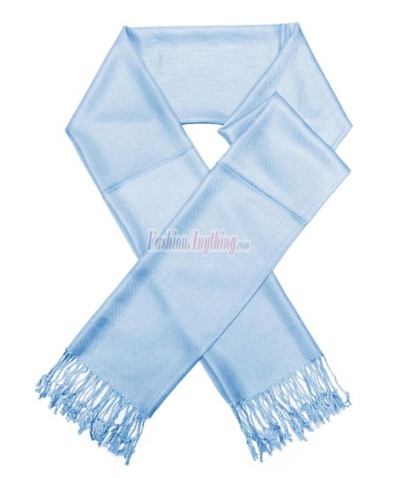 (image for) Silky Soft Solid Pashmina Scarf Baby Blue