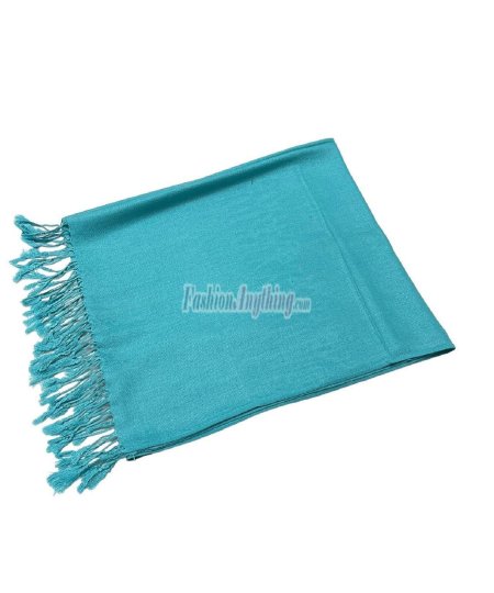 (image for) Silky Soft Solid Pashmina Scarf L Turquoise