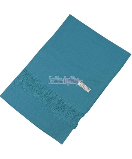 (image for) Silky Soft Solid Pashmina Scarf L Turquoise