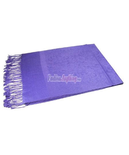 (image for) Paisley Jacquard Pashmina Blue Violet