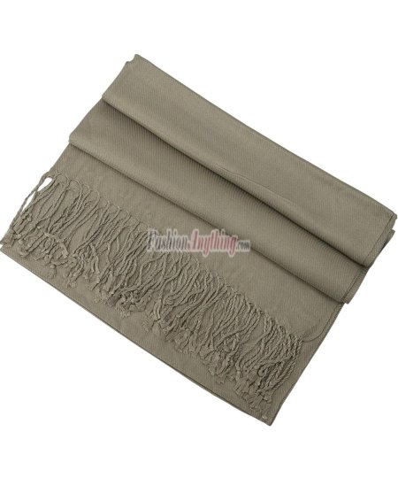(image for) Silky Soft Solid Pashmina Scarf Light Taupe