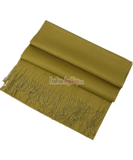 (image for) Silky Soft Solid Pashmina Scarf Mustard