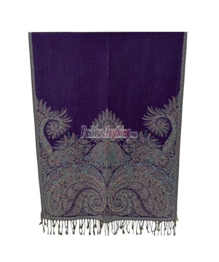 (image for) Big Paisley Thicker Pashmina Purple