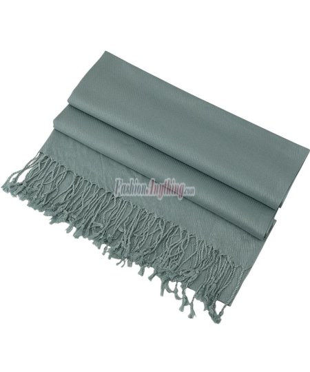 (image for) Silky Soft Solid Pashmina Scarf Cushing Green