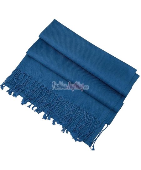 (image for) Silky Soft Solid Pashmina Scarf Denim