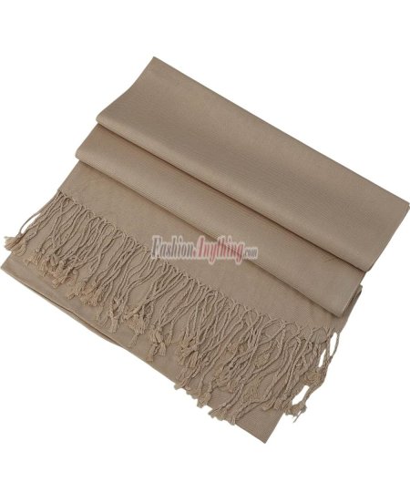 (image for) Silky Soft Solid Pashmina Scarf Pearl Pink