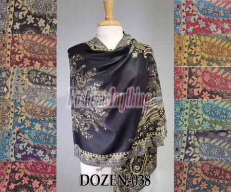 (image for) Classic Paisley Pashmina 1 DZ, Asst. Color