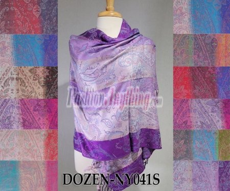 (image for) Gradient Paisley Pashmina 1 DZ, Asst. Color