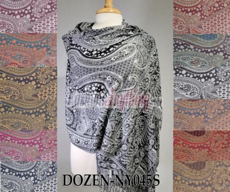 (image for) Dots Paisley Pashmina 1 DZ, Asst. Color