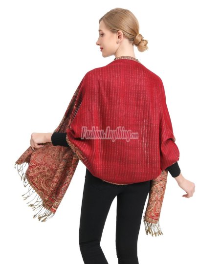 (image for) Pashmina w/ Big Paisley Thicker FA036Mix (1 DZ, Asst.)