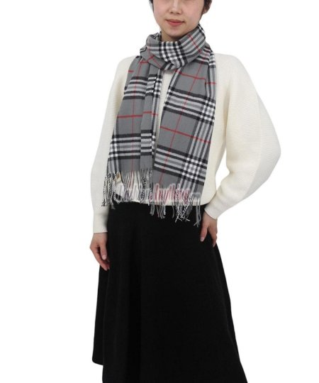 (image for) Woven Cashmere Feel Classic Scarf Grey