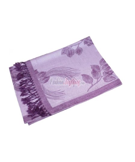 (image for) Rose & Leaf Pashmina Light Purple