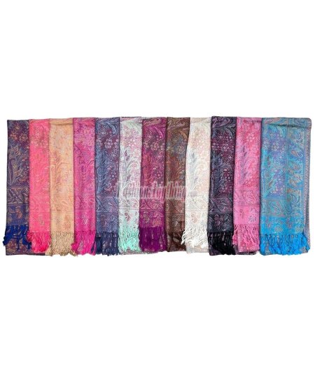 (image for) Floral Paisley Pashmina NY23160 1 DZ, Asst. Color