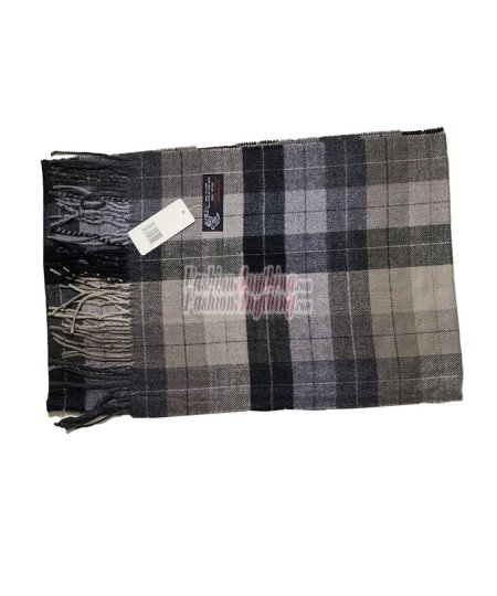 (image for) Cashmere Feel Plaid Scarf Grey