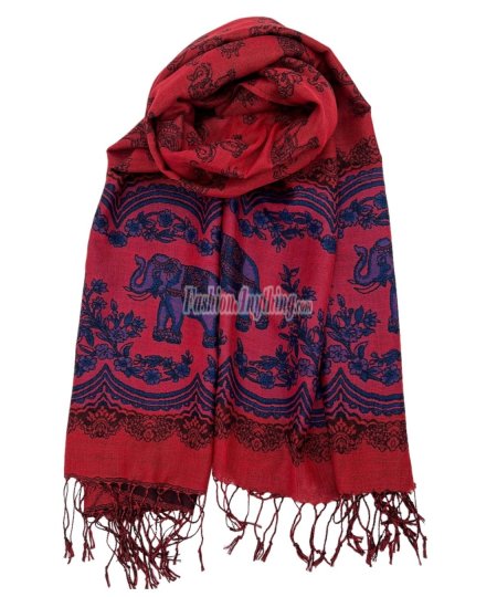 (image for) Elephant Print Pashmina