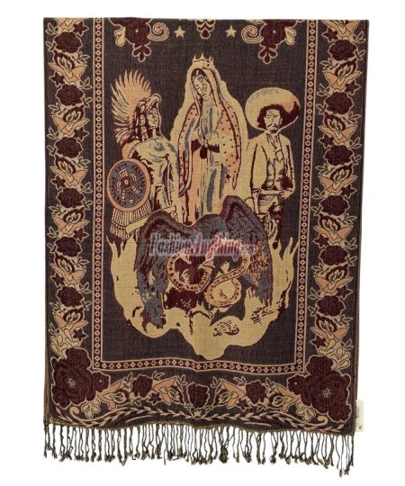 (image for) Lady of Guadalupe Pashmina 1 DZ, Asst. Color
