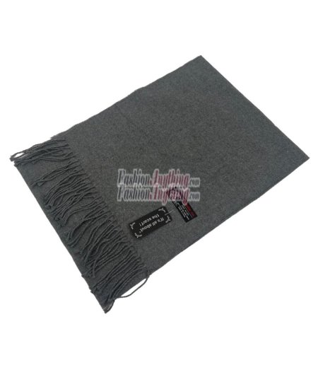 (image for) Cashmere Feel Solid Scarf Dark Grey