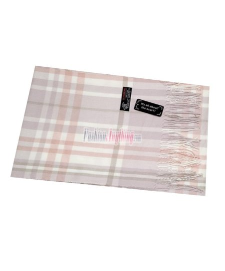 (image for) Cashmere Feel Classic Scarf Grey/Pink