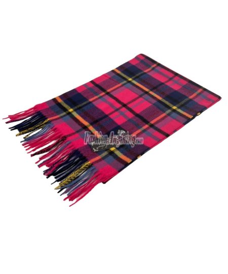 (image for) Cashmere Feel Classic Scarf Pink/Navy/Yellow