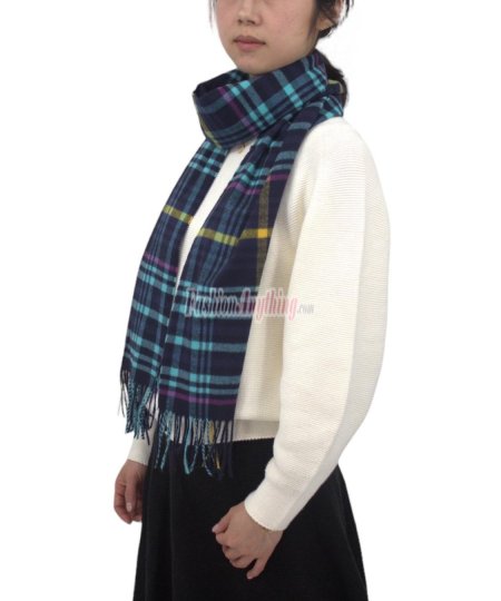 (image for) Cashmere Feel Classic Scarf Teal/Blue