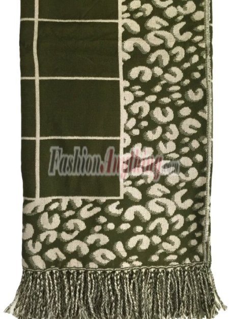 (image for) Oversized Blanket Wrap Olive Green