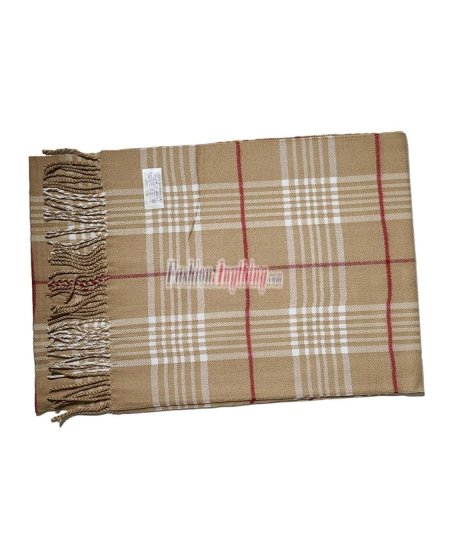 (image for) Cashmere Feel Pattern Scarf FAYZ29-01 Tan